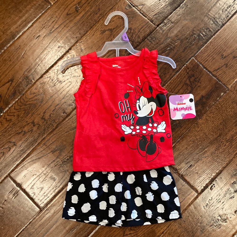 Disney Junior Baby’s Toddler’s Minnie Mouse Oh My Shirt Shorts Set Size 12M NEW